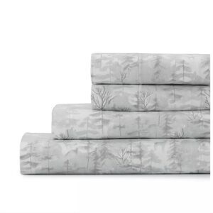 Gray Tree Pattern Bedding Set